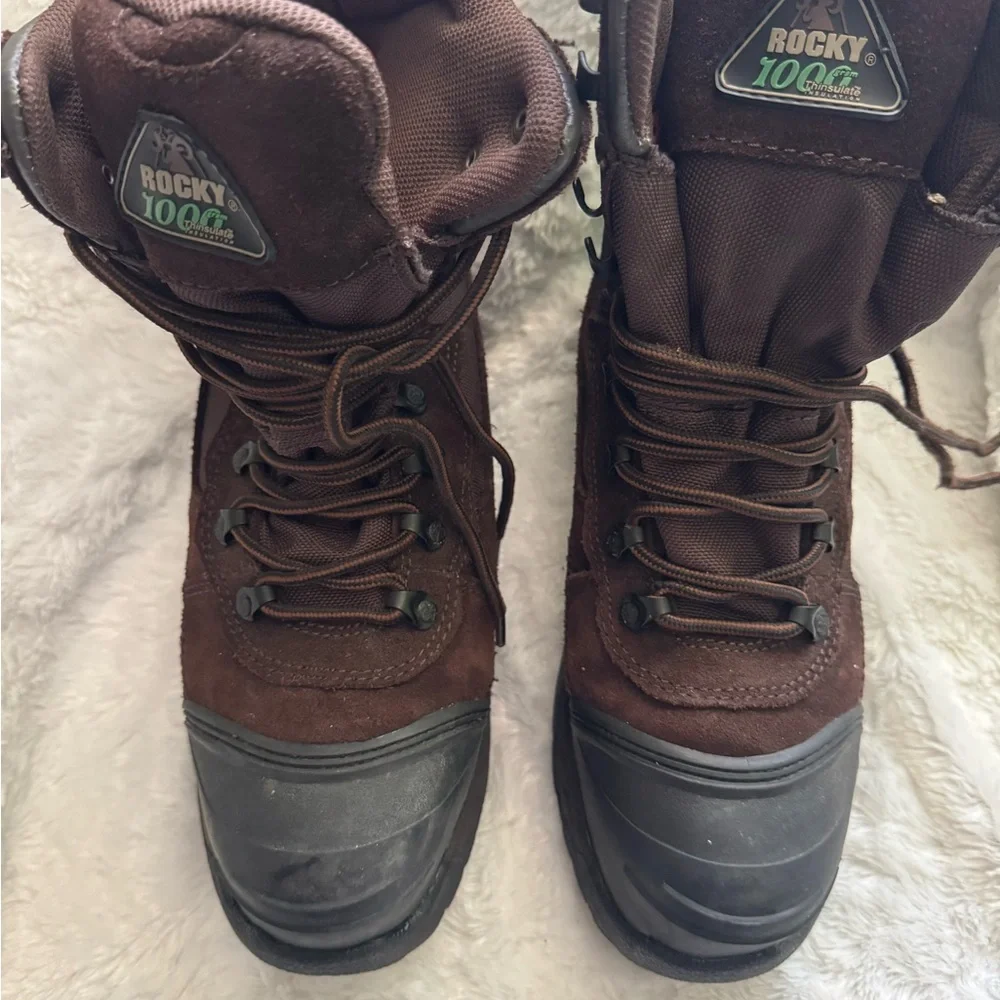 Rocky Dark Brown and Black Outdoor Boots boys gently used